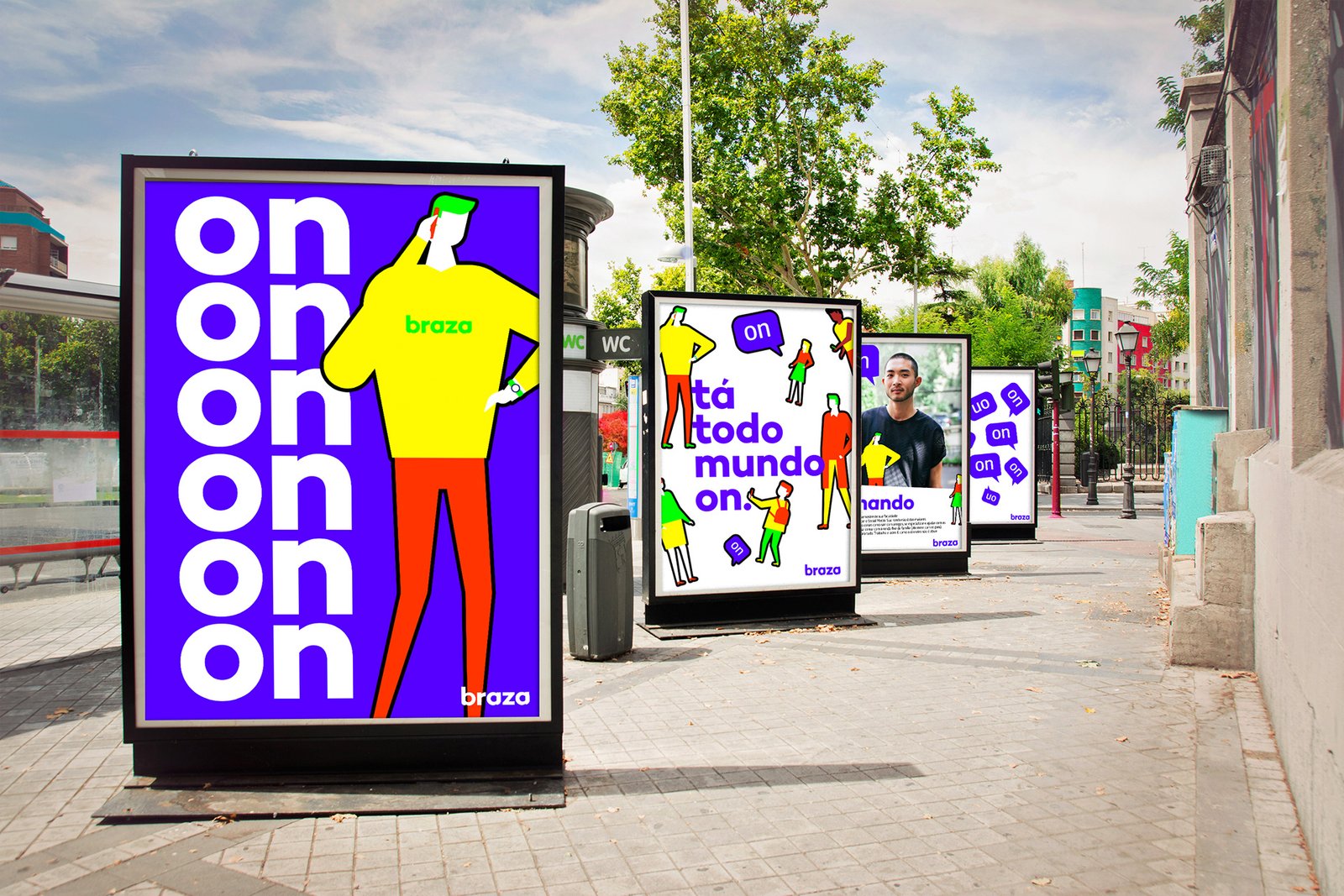 Love billboards, photographs of a woman with red heart Love billboards, photographs of a woman with red heart